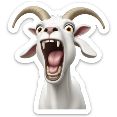 Screaming goat sticker
