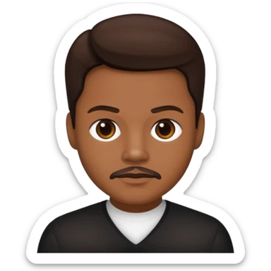 Roger Troutman with dark brown hair sticker