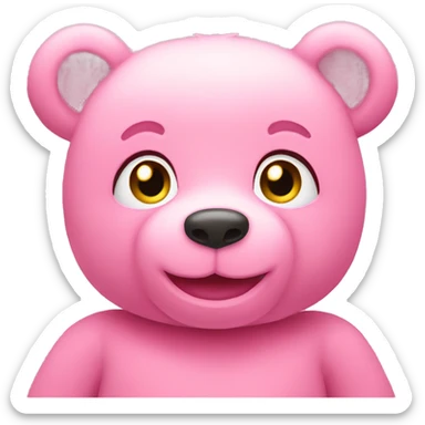 Pink Bear doll sticker