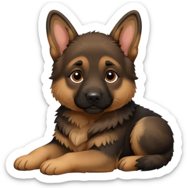 German shepherd puppy, sleepy sticker