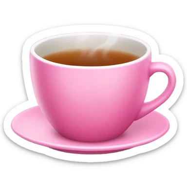 a pink cup of tea  sticker