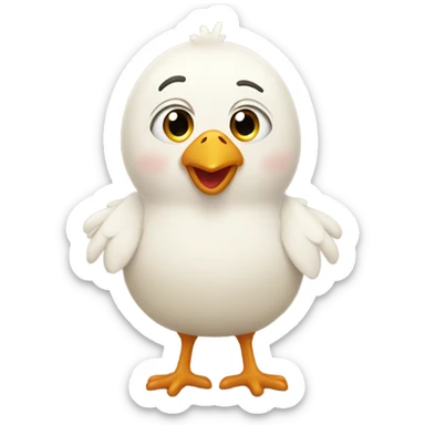 Little chicken that says nooo gooood sticker