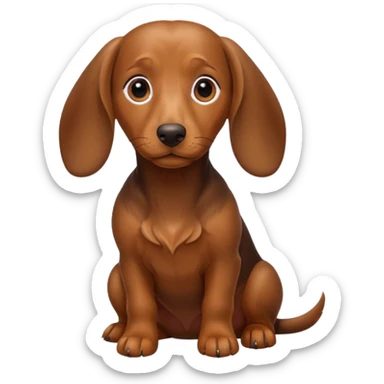 Dachshund getting groomed sticker