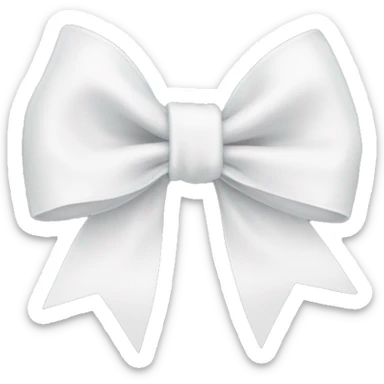 White bow  sticker