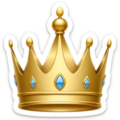 white premium logo crown simple sticker