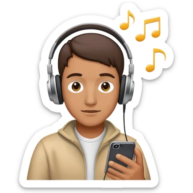 2010 music playlist with headphones and smartphone sticker