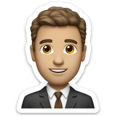 white tall alabama teacher with brown hair and hazel eyes sticker