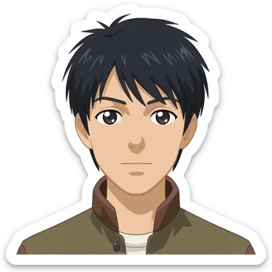 Osamu dazai anime character sticker