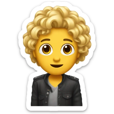 emoji con pelo rizo  sticker