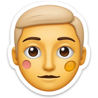 minimalist logo for self2.art, selfie face with artistic elements, emoji style sticker