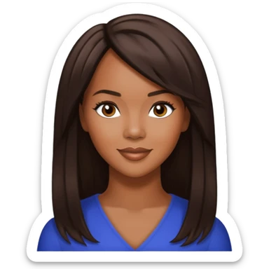 LeToya Luckett from Destiny's Child with long dark brown hair sticker