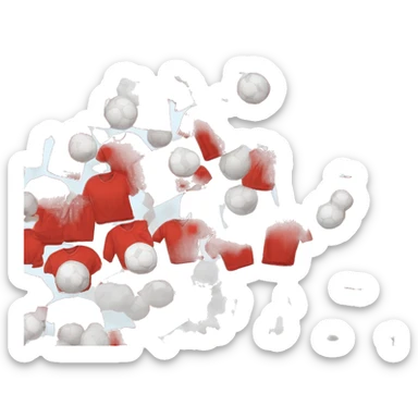 Blouson de football , avec un nuage rouge  sticker