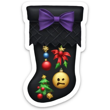 Gothic Christmas stocking sticker