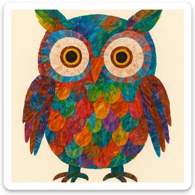 Eric carle owl sticker