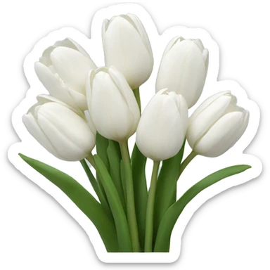 White tulips  sticker