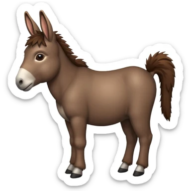 una burra color cafe sticker