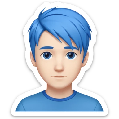 DanTDM with Blue Hair sticker