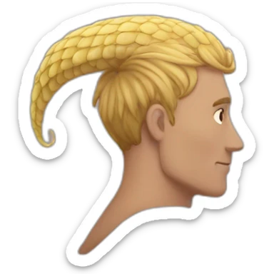 The man is a scaly nape sticker