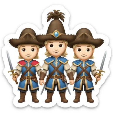 3 musketeers sticker