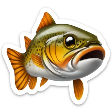 Tiger trout with Safty Googles sticker