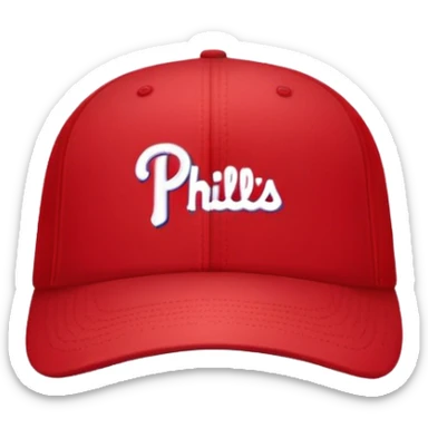 Phillies baseball hat sticker