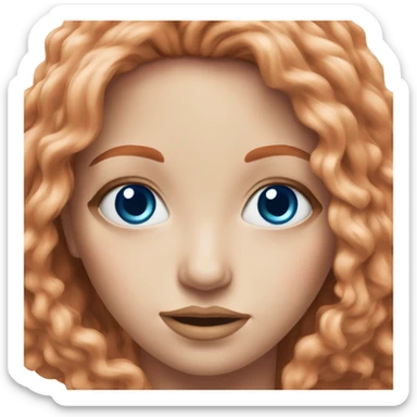 Hyper realistic redheaded women with blue eyes  sticker