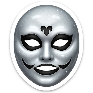 mask Ghost face glitter  sticker