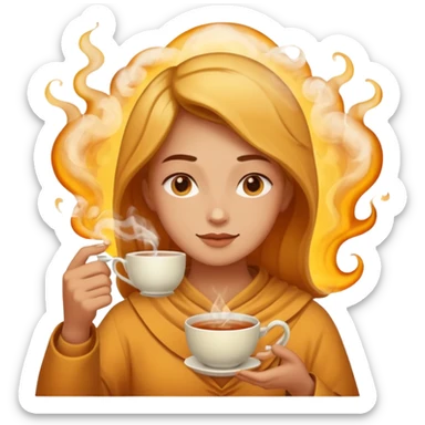 tea and enlightenment sticker