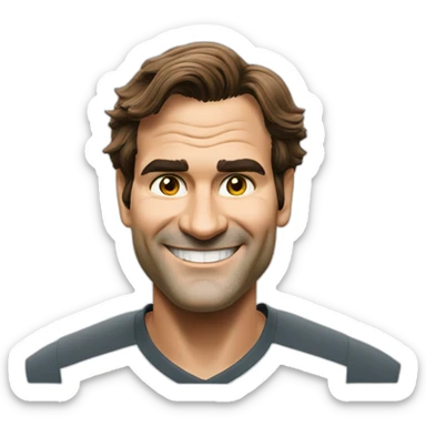 Roger Federer very happy sticker