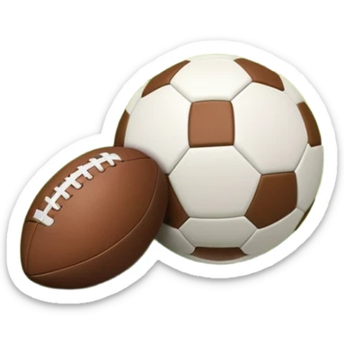 A football resting on the green grass of a soccer field, with goalposts and field markings in the background.  sticker