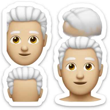 white men whitout hair sticker