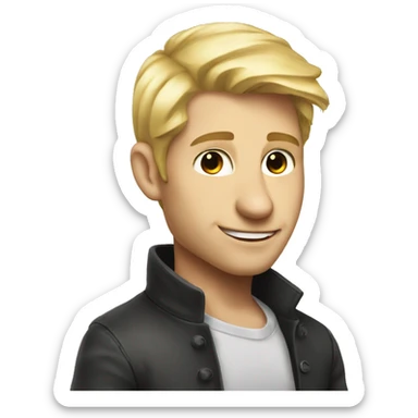 handsome sexy rat with blonde hair sticker