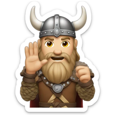A viking claping your hands sticker