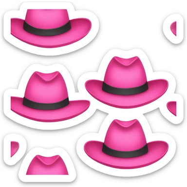 Pink cowgirl hat  sticker