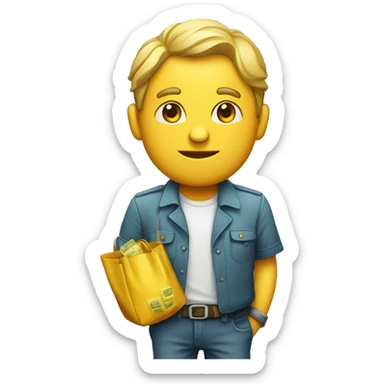 Ladron con bolsa de dinero  sticker