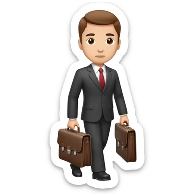 business person in suit with briefcase sticker