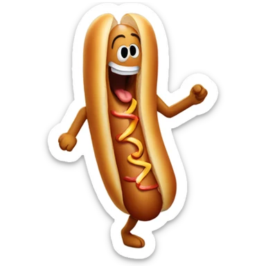 Hot dog dancing sticker