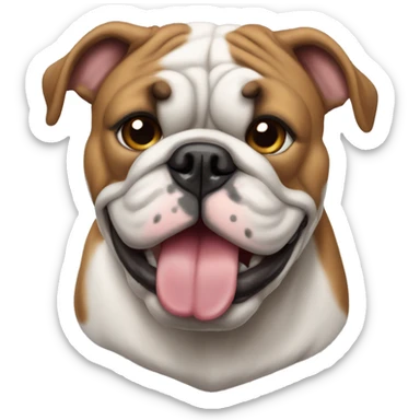English bulldog enfadado sticker