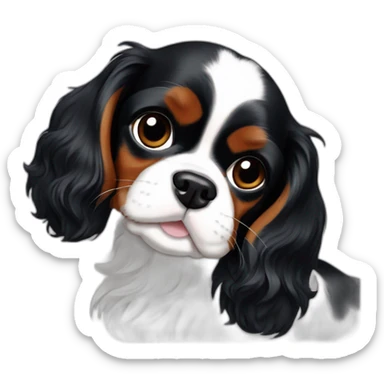 cavalier king charles black sticker