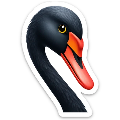 black swan elegant bird sticker
