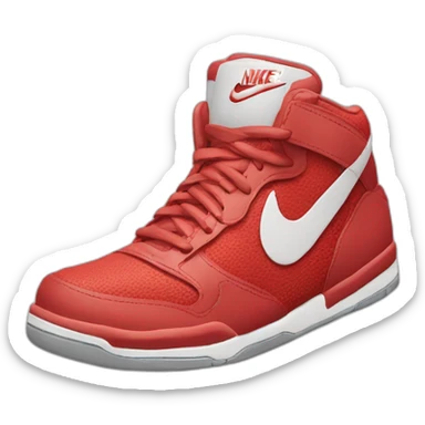 Red Nike shoe sticker