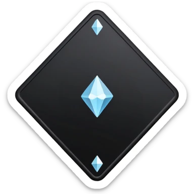 3d diamond shape matte black. diamond shape like on a playing card sticker