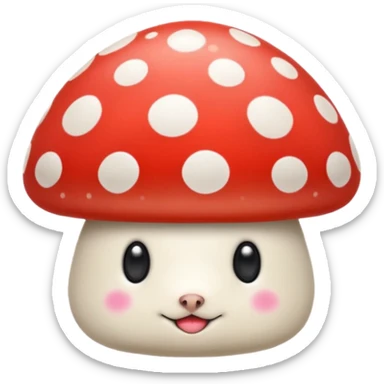 Mushroom pet sticker