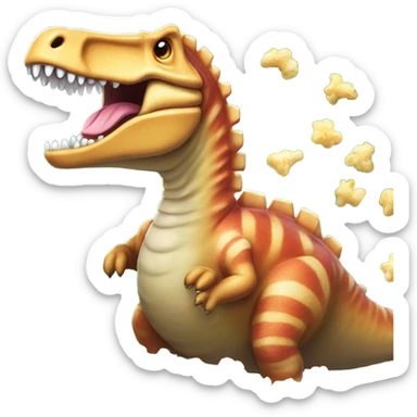 Spinosaurus eating popcorn sticker
