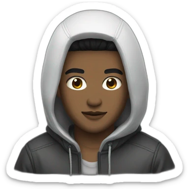 eboy black hair sticker