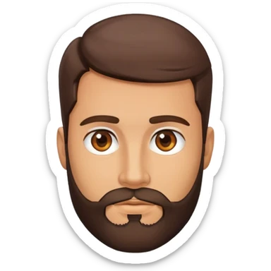 Brunette man with a beard er sticker