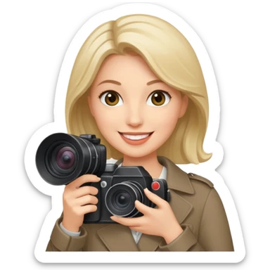 female papparazzo tabloid journalist sticker