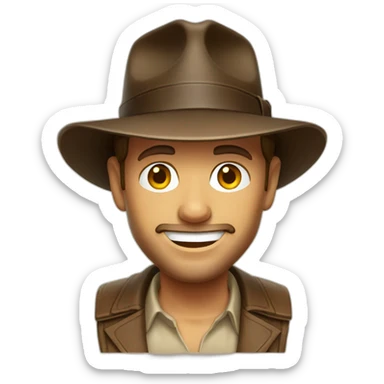 Cartoon Indiana Jones sticker