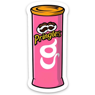 Pringels colour pink sticker