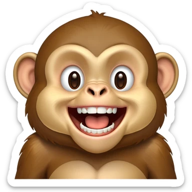 Un mono muerto de risa sticker